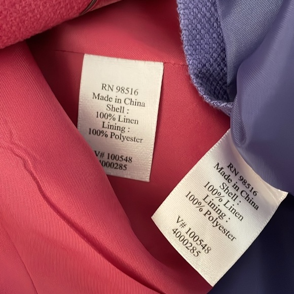 Coldwater Creek Linen Blazer Bundle Lot  – Pink & Purple – Size 12 - Picture 12 of 12